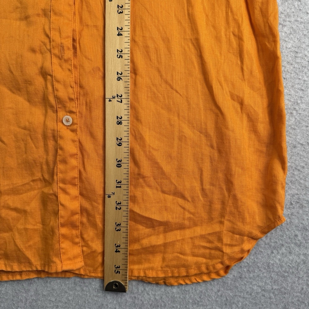 Hiho Tortola Linen Shirt Dress Womens Medium Button Up Boho Beachy Vacation READ - Picture 7 of 14
